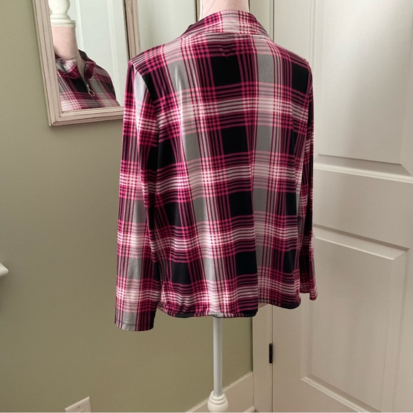 MYSTYLE, PLAID, FUCHSIA, WHITE, BLACK, SIZE XL - Picture 4 of 12